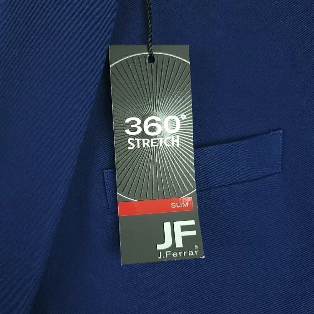 J. Ferrar 360 Degree Stretch Navy Blue Suit Jacket Size XL (46/48) Reg (NWT) - Picture 7 of 10
